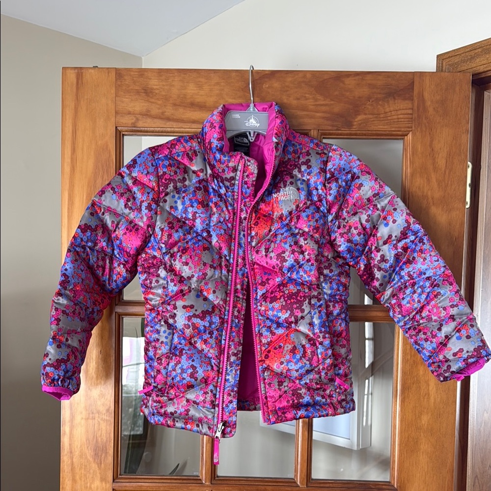 North Face Kids Pink and Gray Jacket